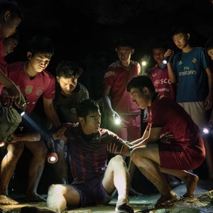 Boys trapped in a cave