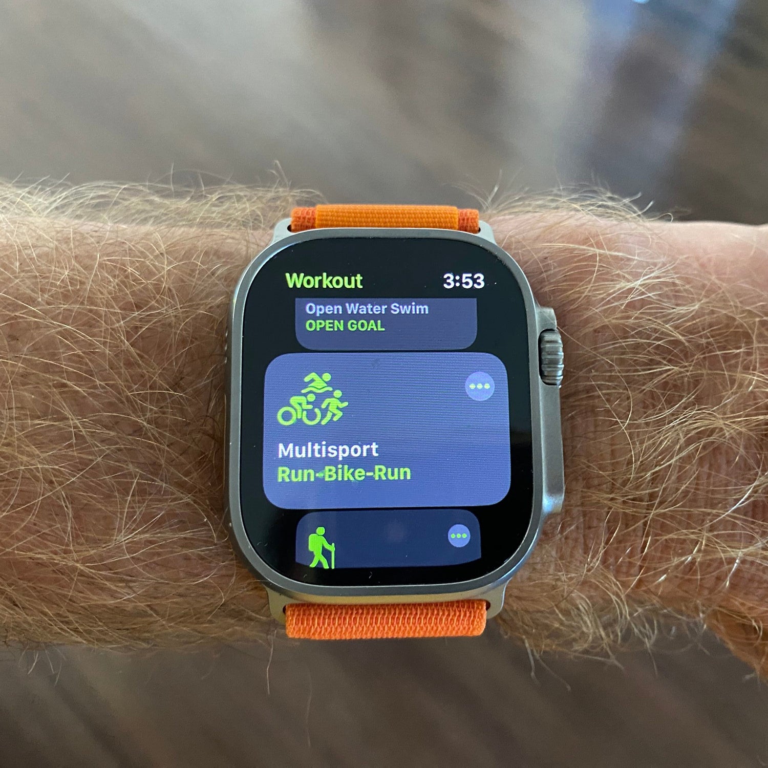 Multi-sport mode on the new Apple Watch Ultra