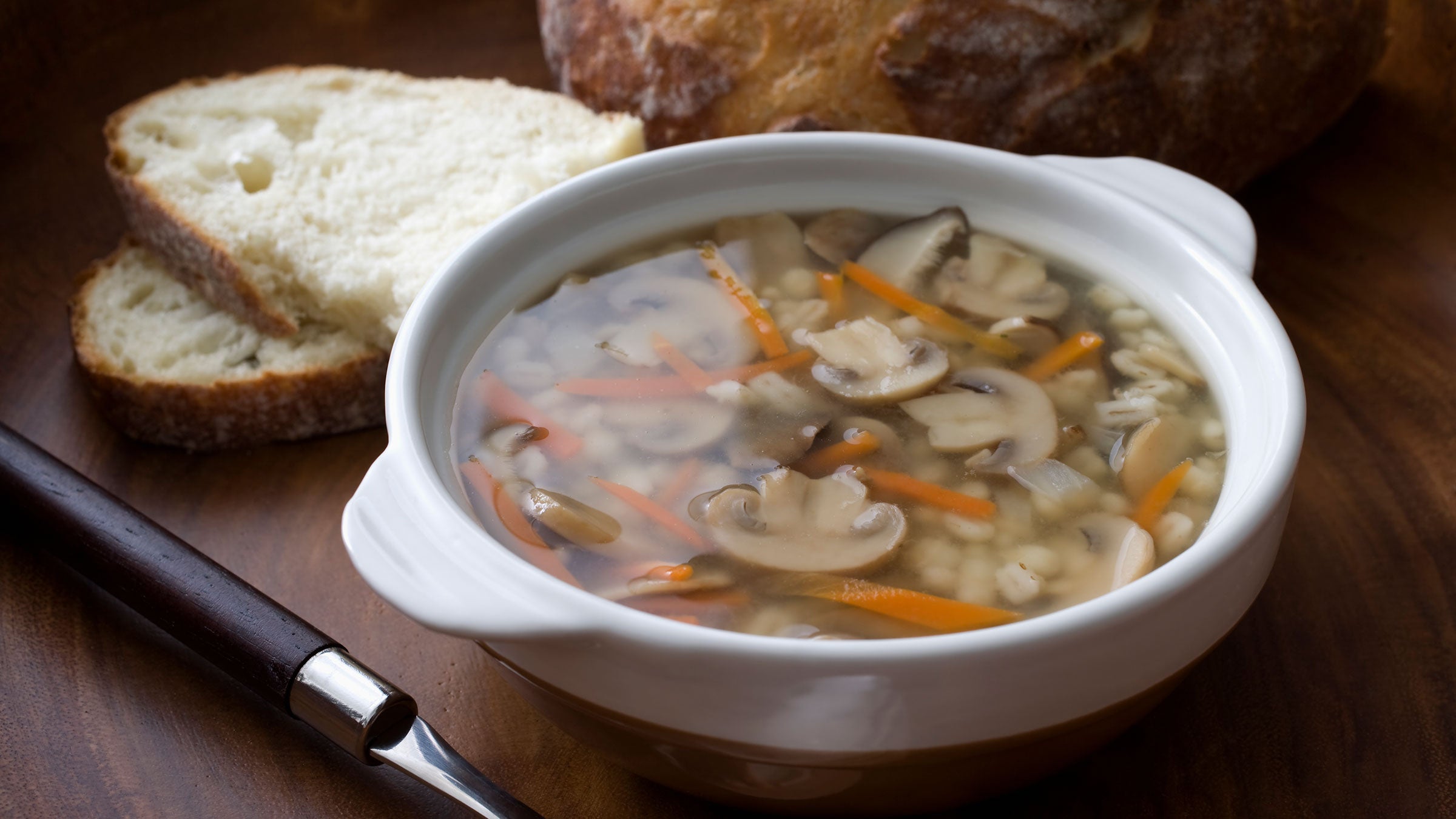 Fresh sourdough bread and soup are staples of Steph Davis's winter diet.