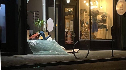 Cotopaxi store with broken window