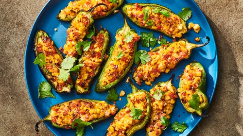 Smoky and Stuffed Jalapeno Peppers