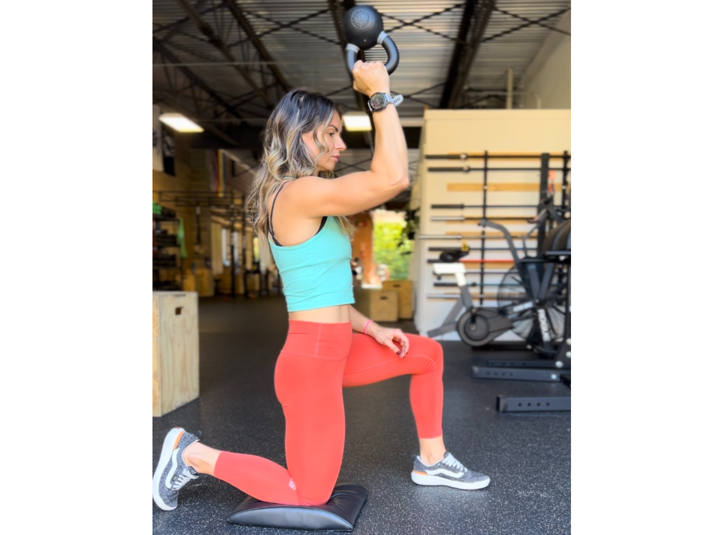 Kneeling Kettlebell Overhead Press