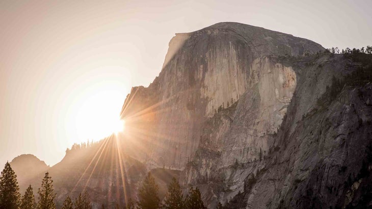 sunset near mirror lake