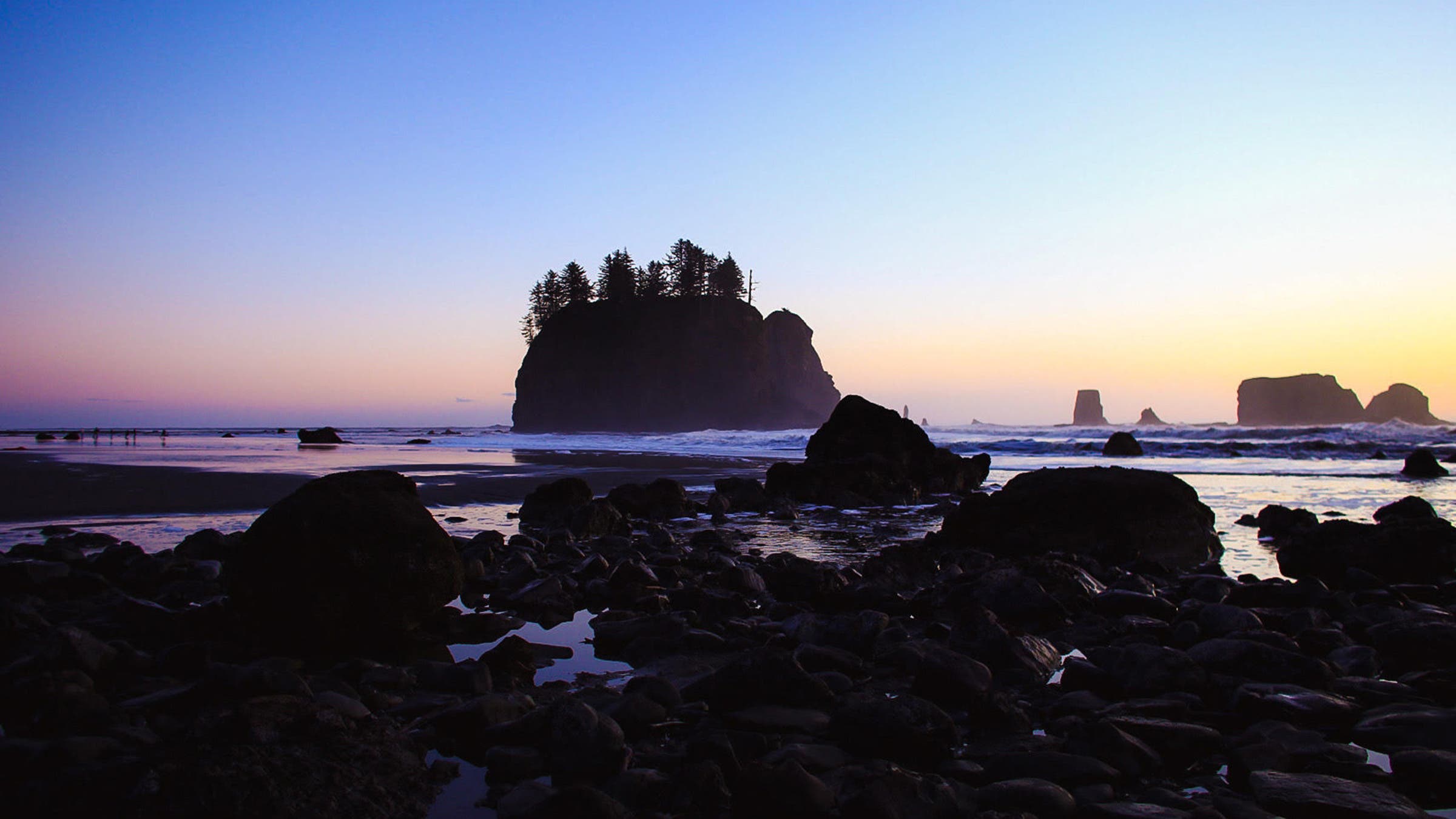 beach sunset cliffs olympic national park