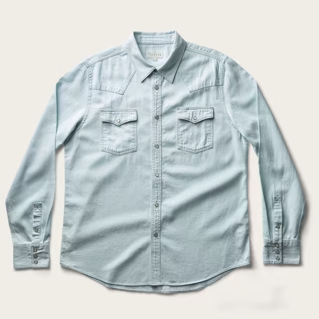 Blue Denim Logo Over Shirt