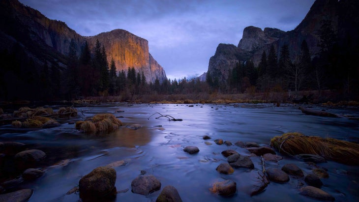 river view as you enter yosemite valley