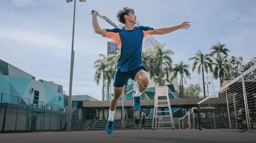 person jumping in the air