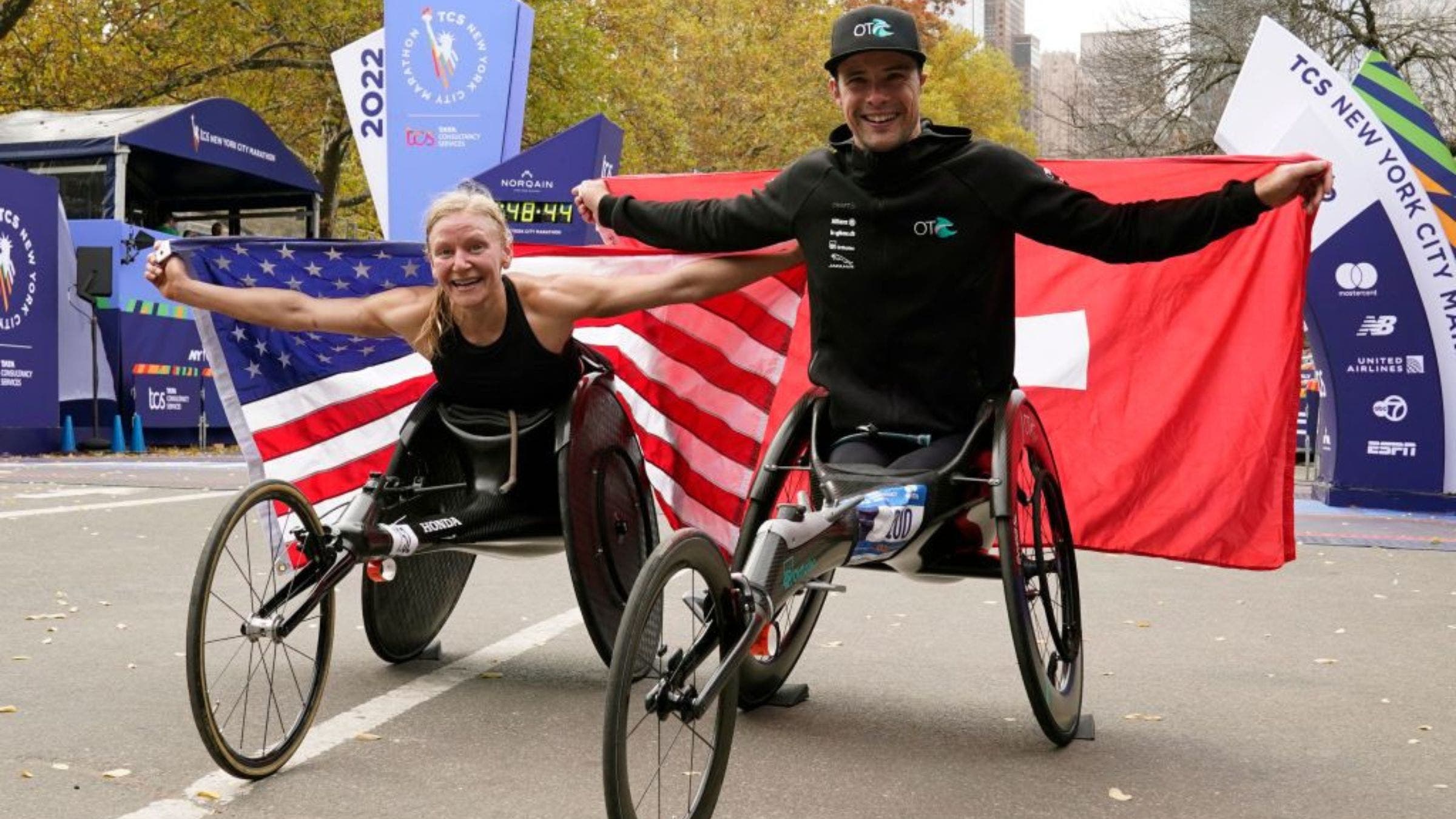 Scaroni and Hug NYC Marathon 2022