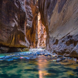 The Narrows is a tight canyon in Zion National Park