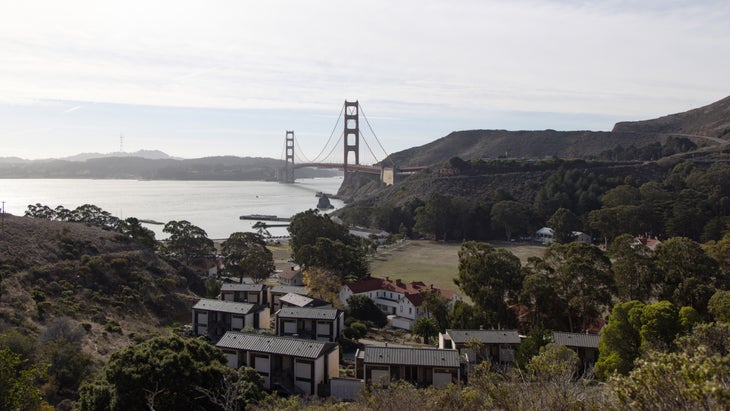 Cavallo Point is a 142-room hotel near the northern end of the Golden Gate Bridge.