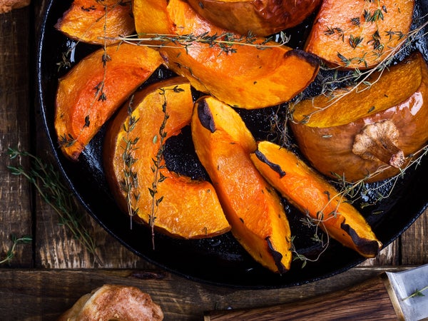 grilled pumpkin from above