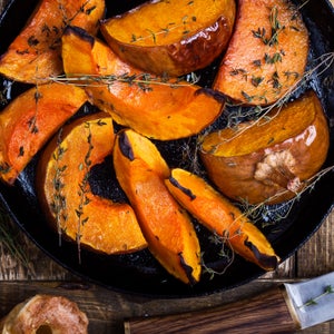 grilled pumpkin from above