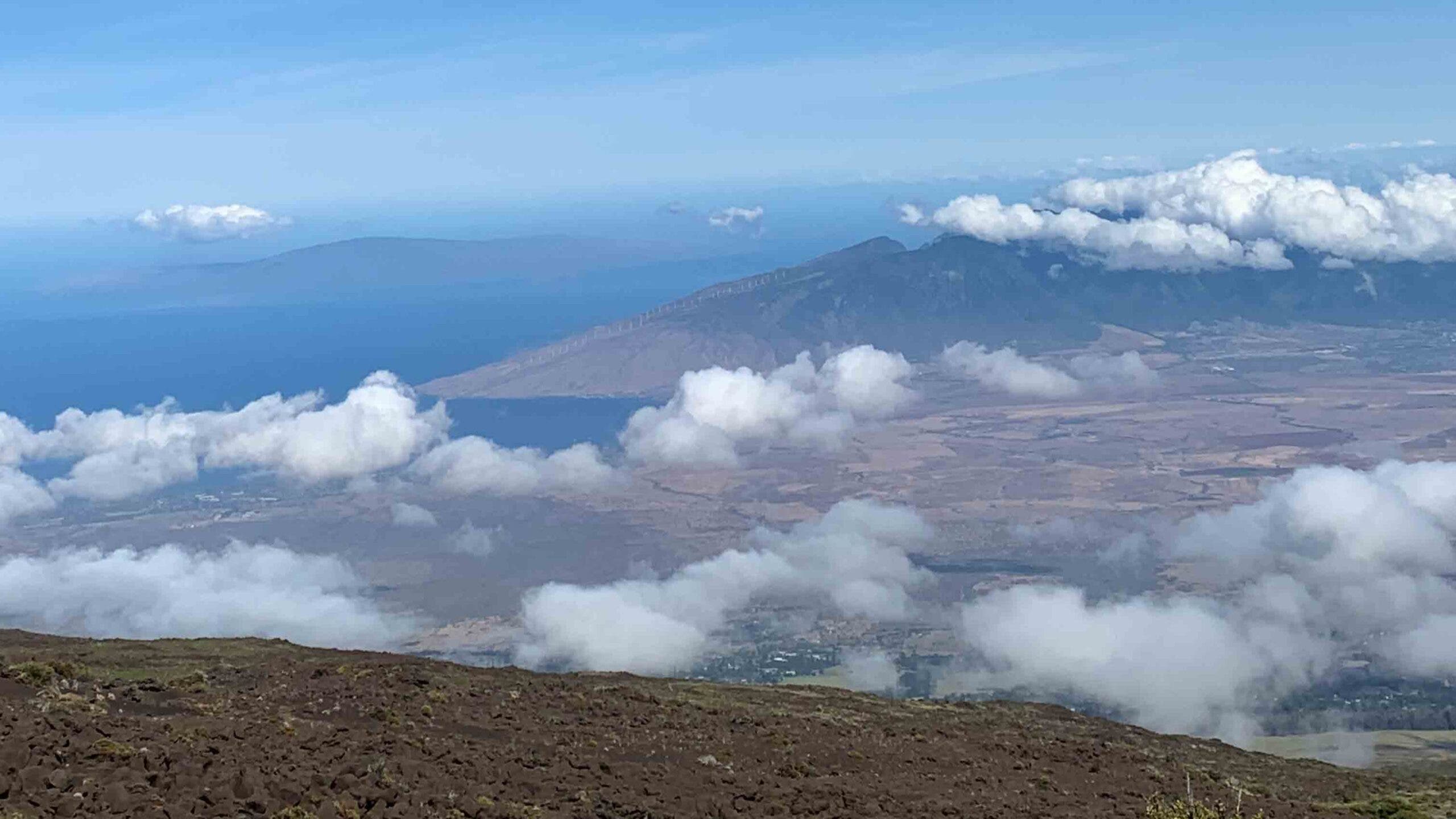 A view of the Pacific from a summit of Maui’s Haleakala National Park