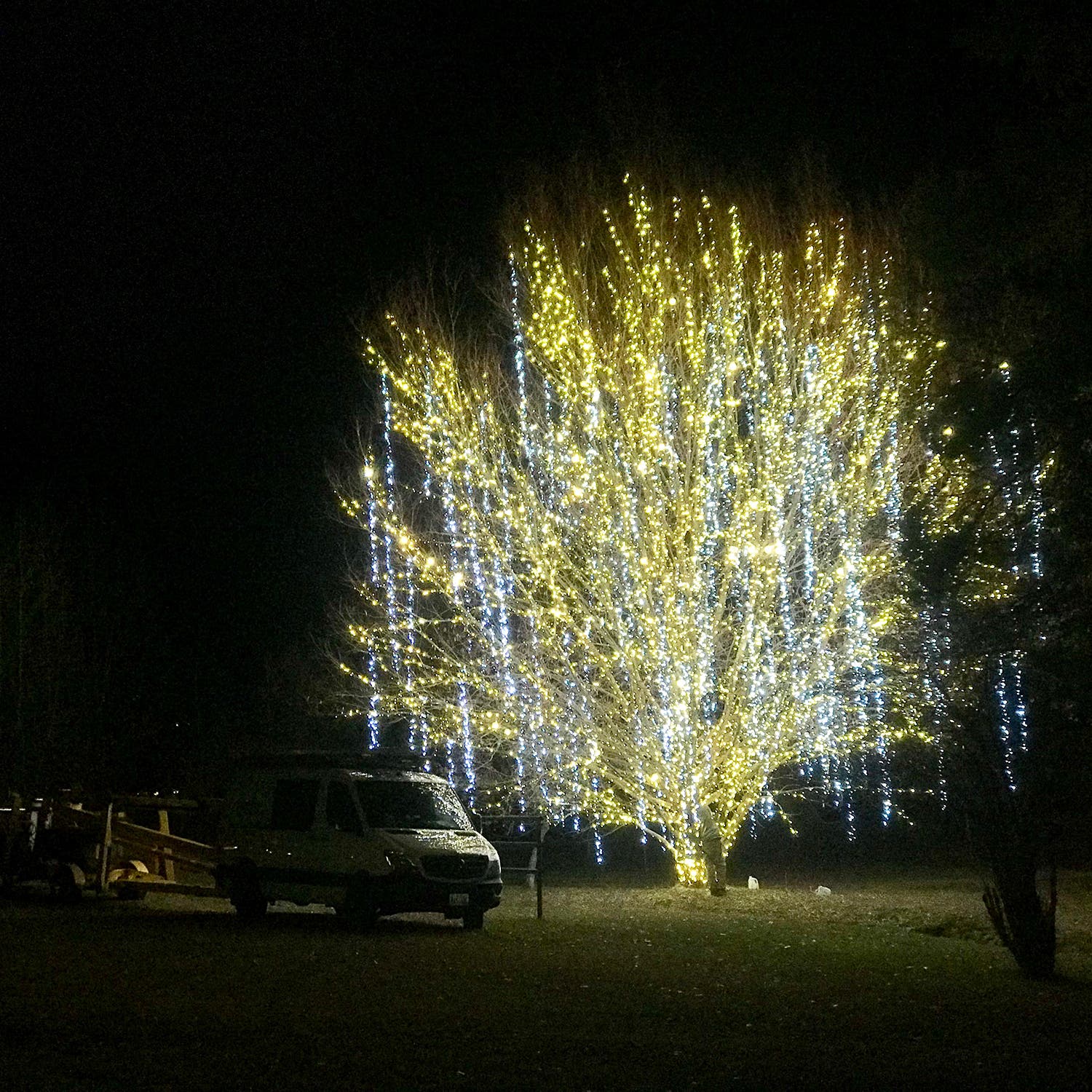 A display with streamers for a homestead resort in Heber City