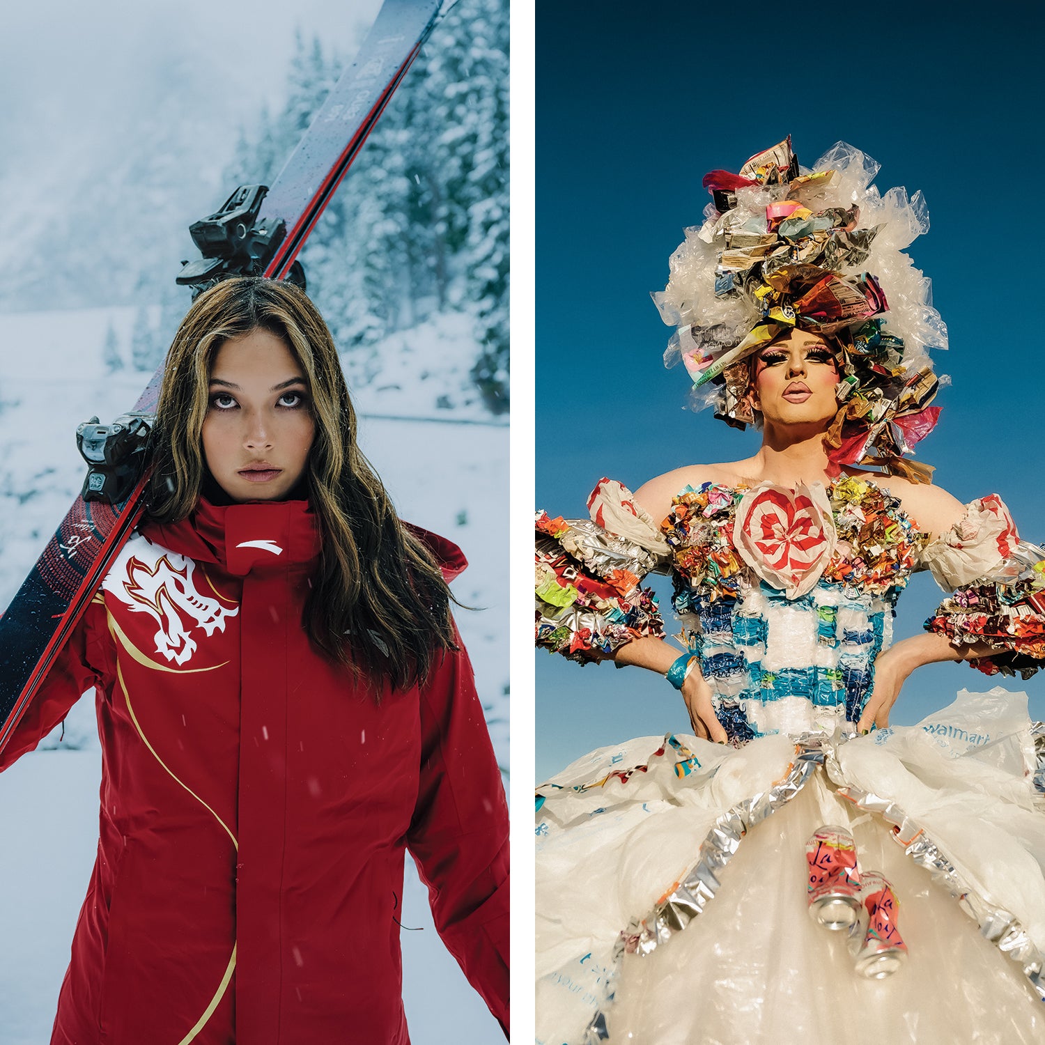 From left: Eileen Gu and Pattie Gonia