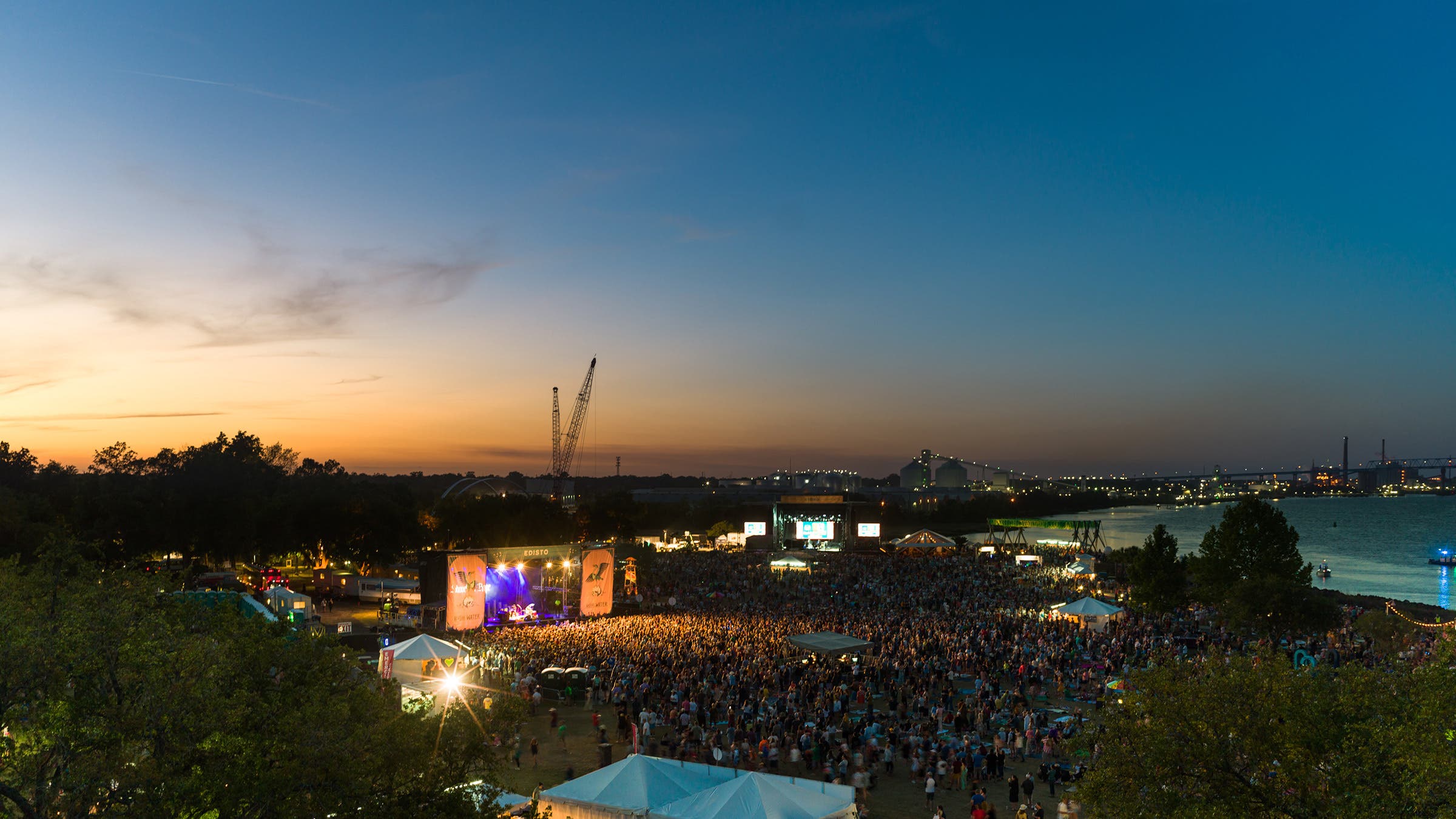 music fest and ocean