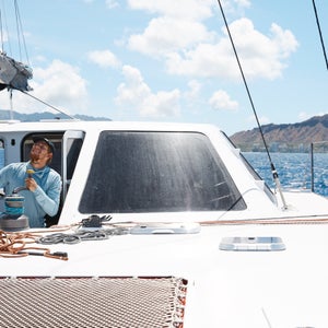 John John Florence happy to be sailing off the coast of Honolulu