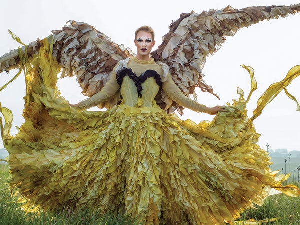 Pattie Gonia’s costume was inspired by the western meadowlark.