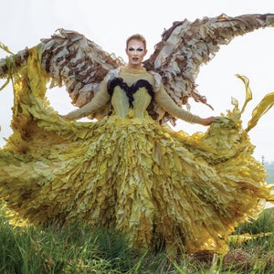 Pattie Gonia’s costume was inspired by the western meadowlark.
