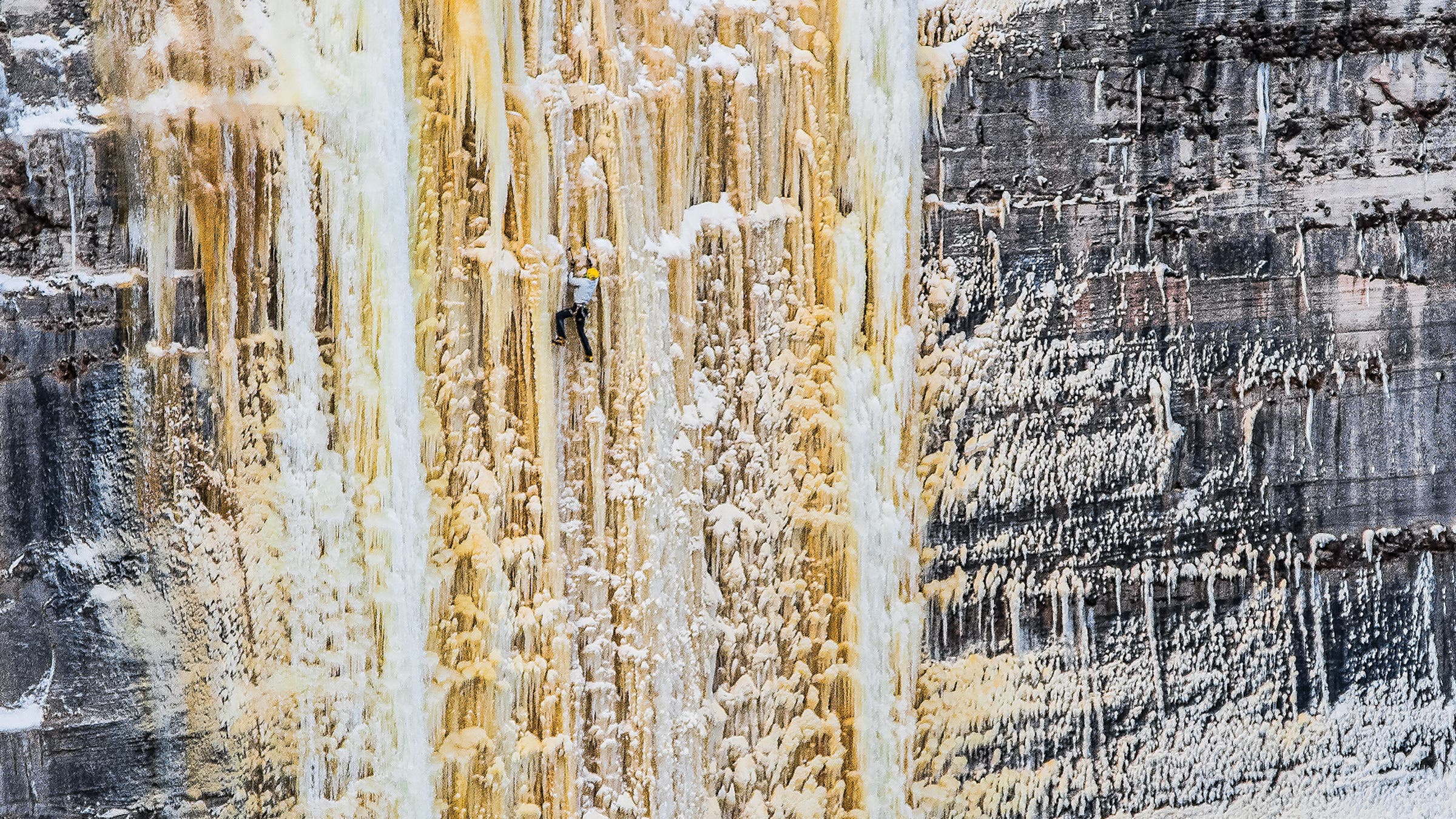 Ice climbing at Michigan’s Pictured Rocks National Lakeshore