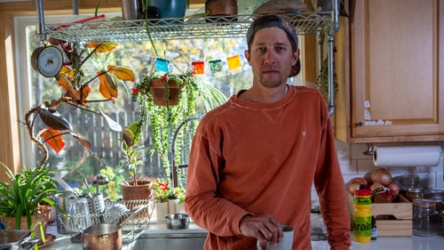 Colin Strickland in his home in Austin, Texas