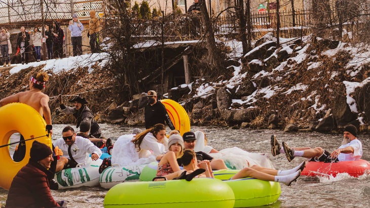 rafts in winter