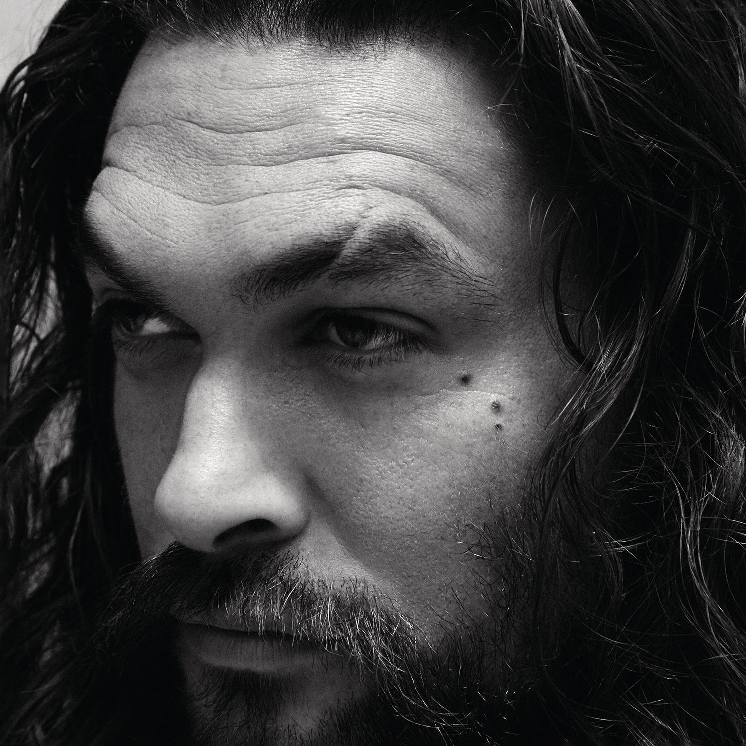 Close up portrait of Jason Momoa