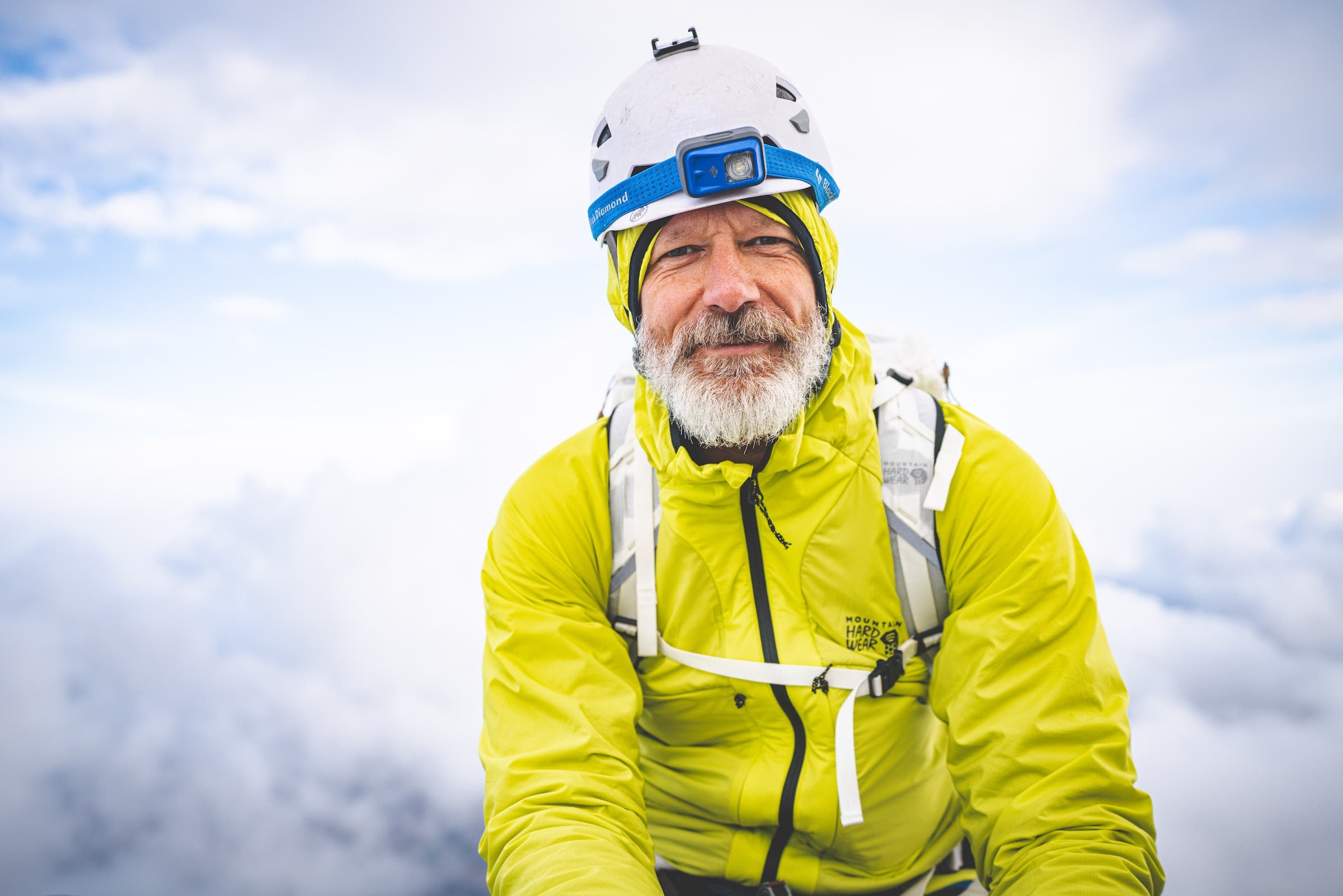 Graham Averill in the Kor Airshell Warm jacket.