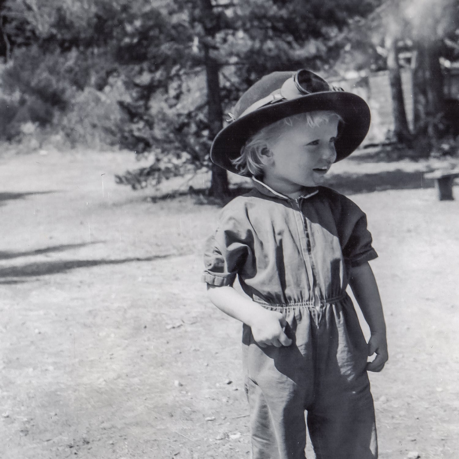 Devi in the late 1950s, at the Grand Teton Exum guides camp