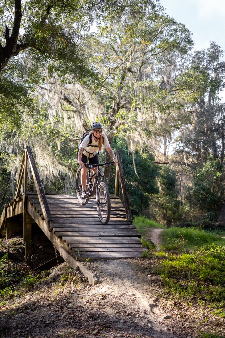 singletrack at the Santos Mountain bike trails
