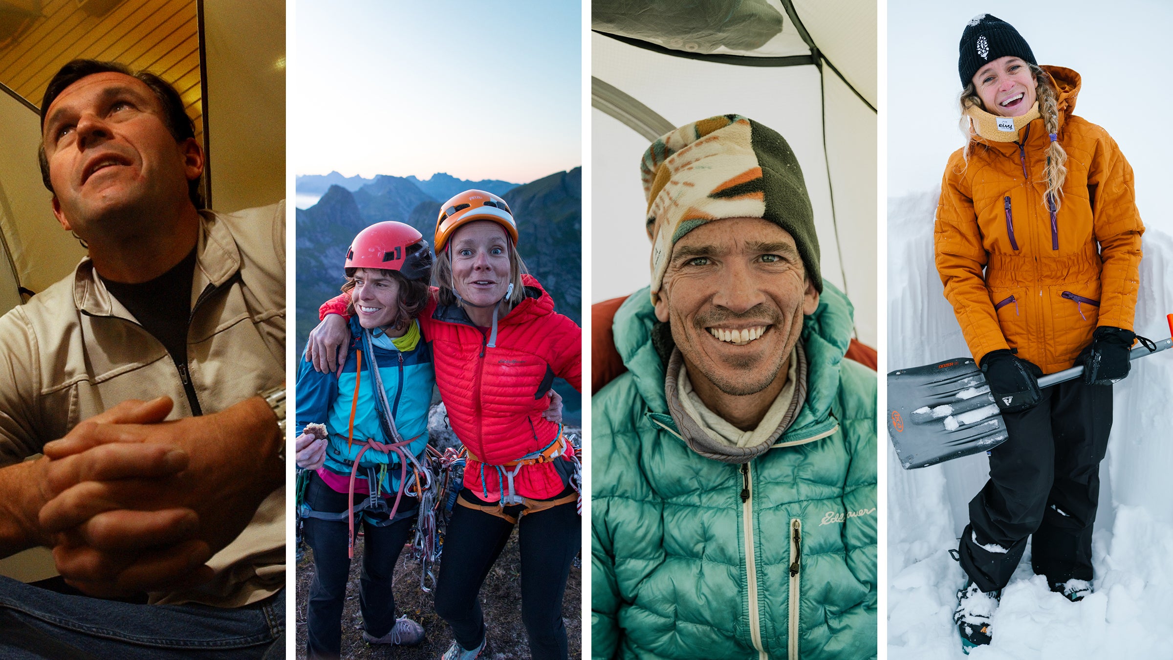 Eddie Bauer climbers portrait collage