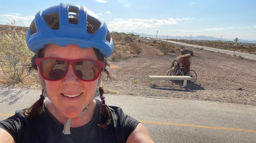 Tracy Ross selfie on a bike ride