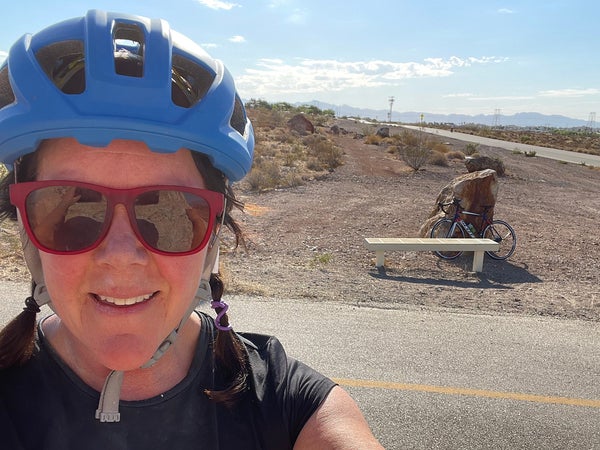 Tracy Ross selfie on a bike ride