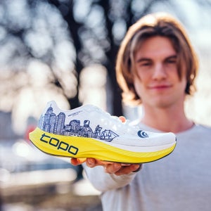 Topo Athletic Boston-themed Specter model