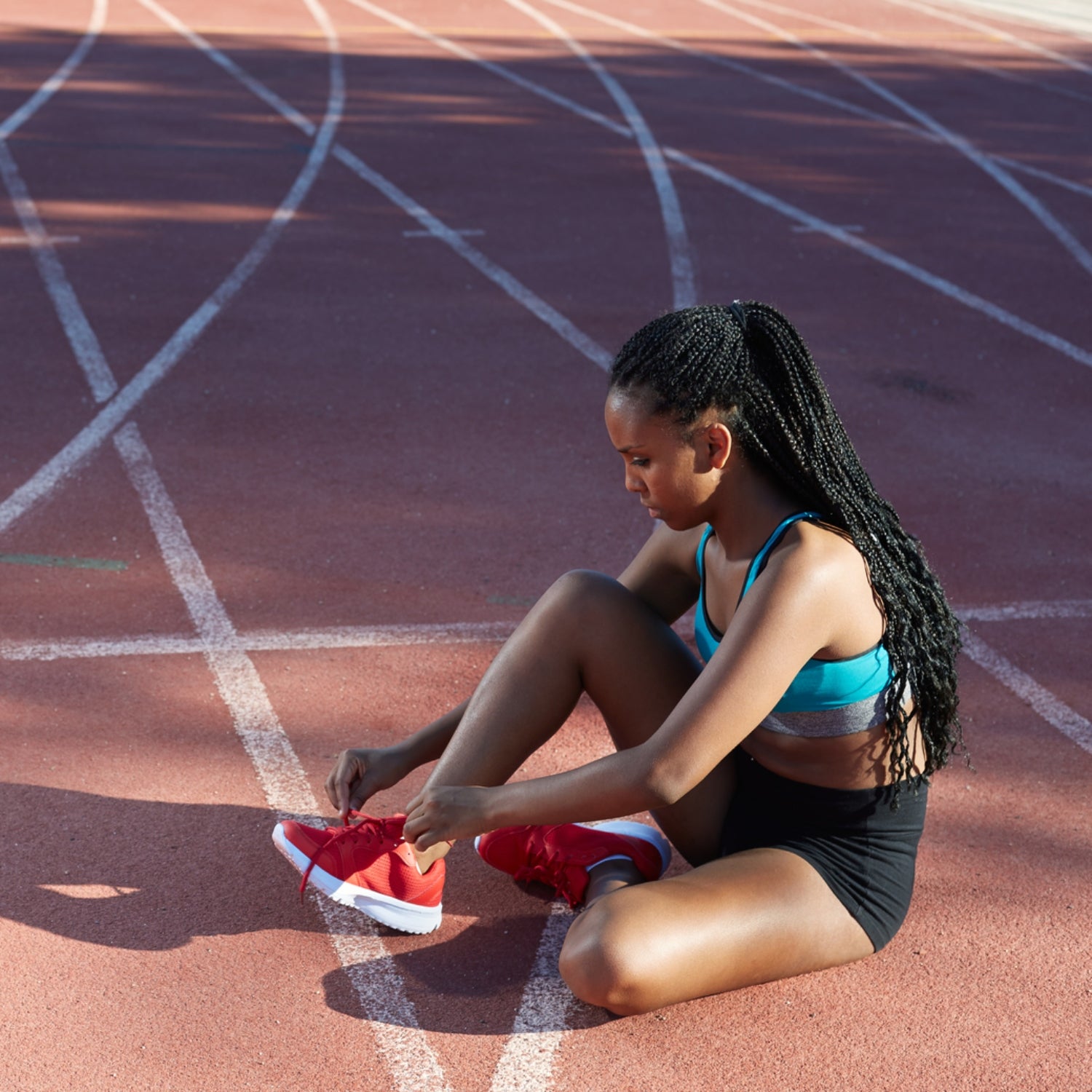 Premium Photo  A strong athletic female sprinter african women