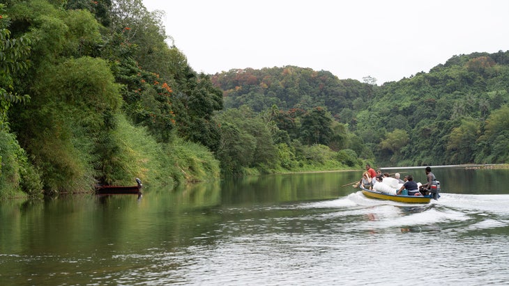 The Melita Settlement is a native Fijian community that is only accessible by boat.