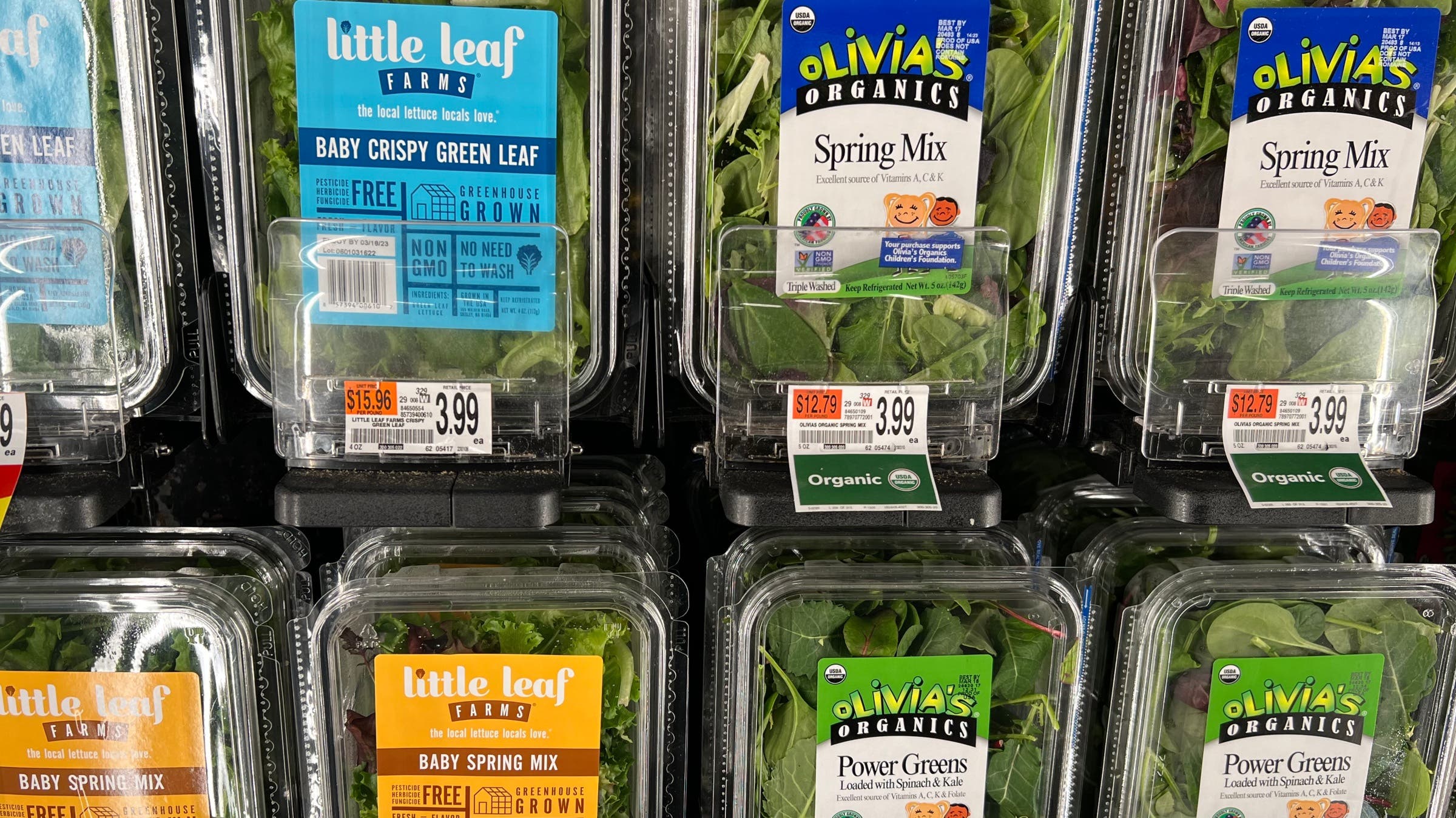 lettuce in a grocery story display