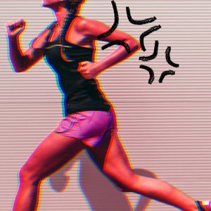 woman going for a rage run