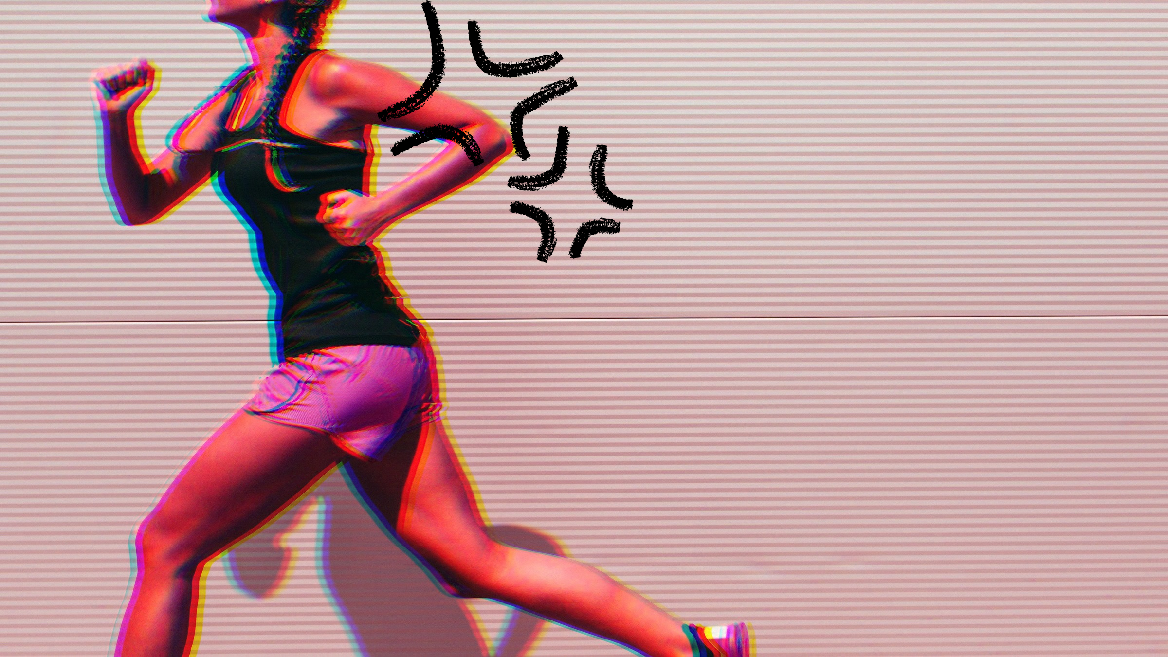 woman going for a rage run