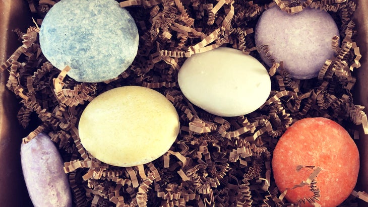 A grocery store swap-out: skip plastic shampoo bottles and opt for shampoo bars
