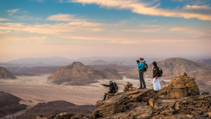 Early-morning clouds on the Sinai summit of Jebel Mileihis