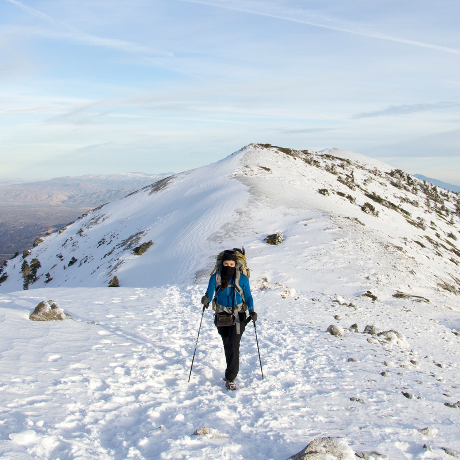 Approaching the summit of Mt Baldy.