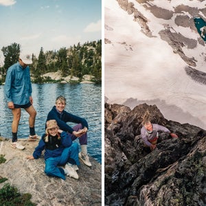 Randy Udall (center), his cousin Tom, and the author, age eight, in the Wind River Range; right, exploring the Range