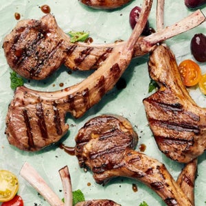 Grilled Lamb Chops with Minted Tzatziki & Grilled Greek Salad (1)