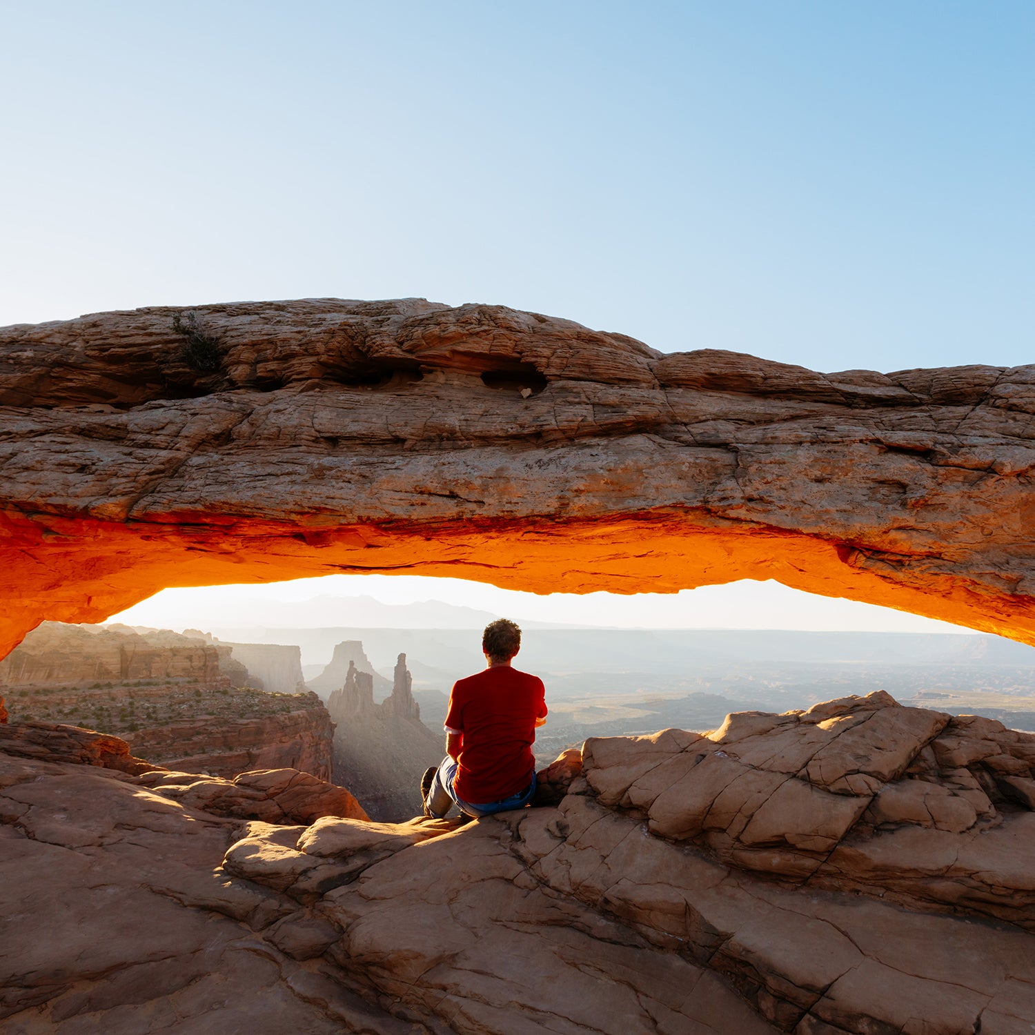 sunrise desert arch