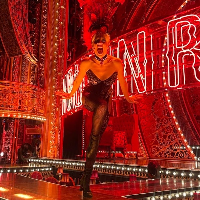 A woman on stage at Moulin Rouge!