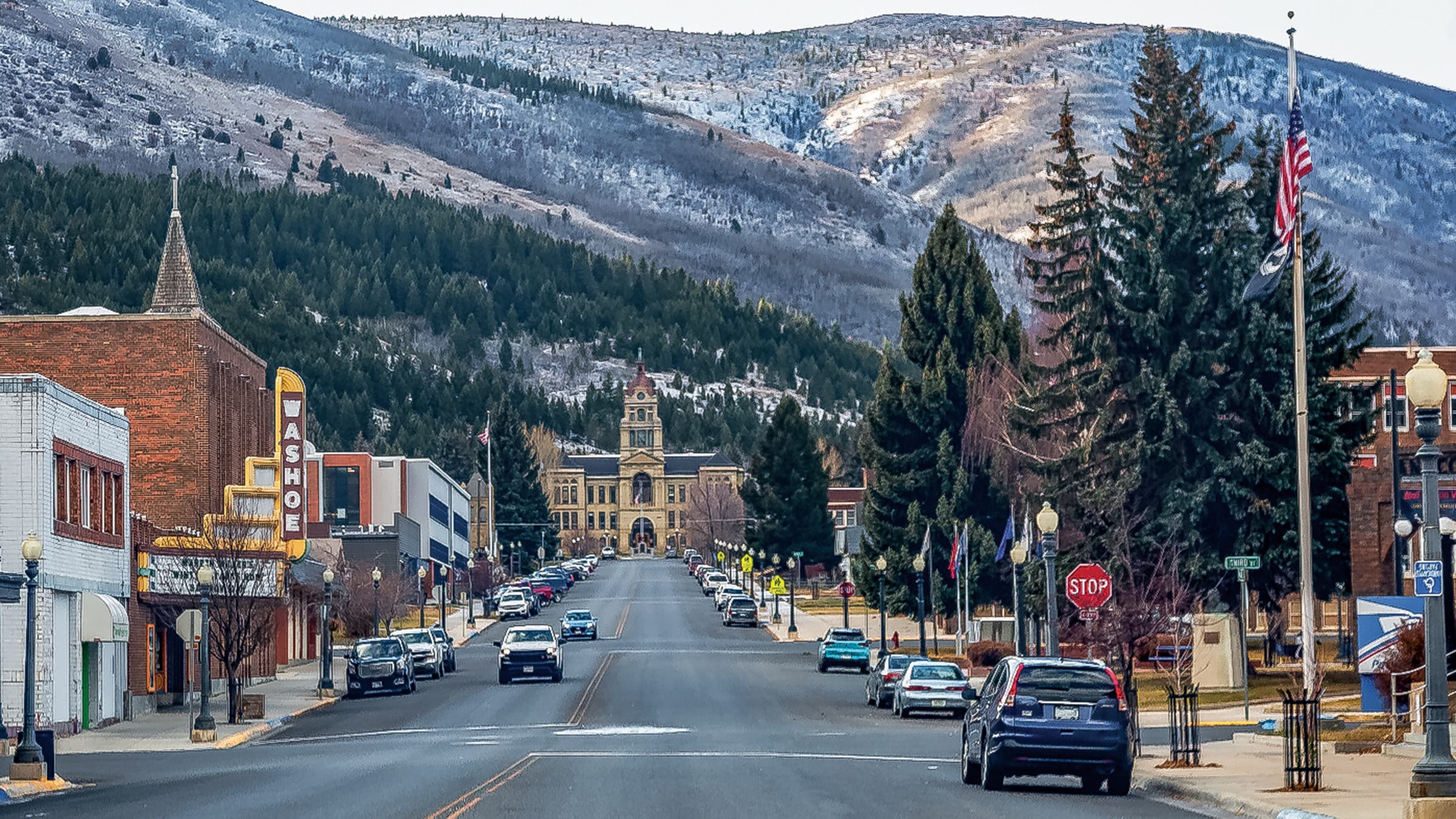 Downtown Anaconda in Montana, one of the most affordable mountain towns