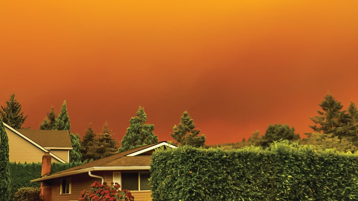 Wildfire smoke in West Linn, Oregon