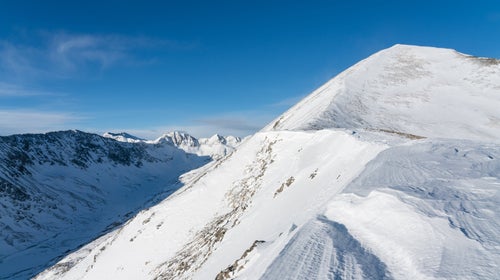 The summit ridge to Quandary Peak, one of Colorado's Fourteeners.