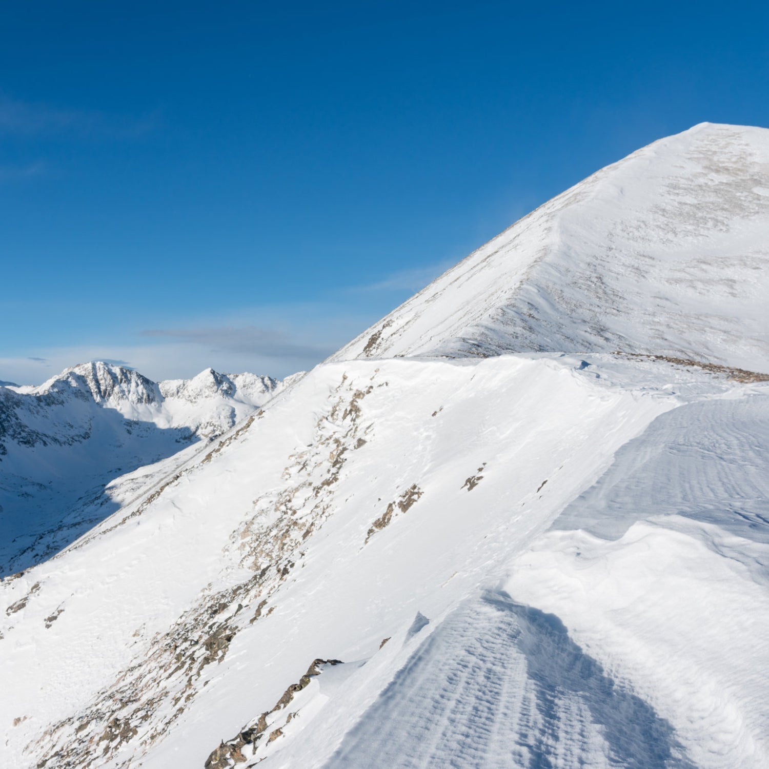 The summit ridge to Quandary Peak, one of Colorado's Fourteeners.